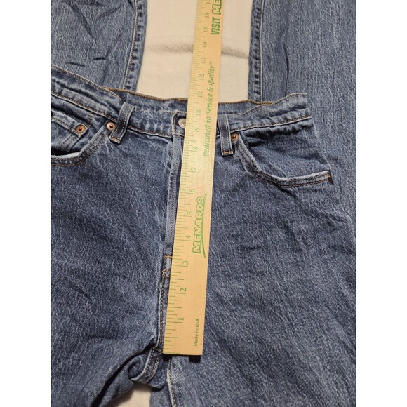 Levis 501 Jeans Womens Straight Classic Dark Wash Stretch Denim Button Fly 25x30 - Picture 11 of 13